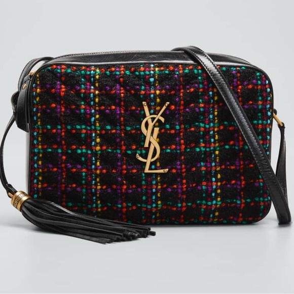 Yves Saint Laurent Handbags - Yves Saint Laurent Tweed Camera Lou Crossbody Bag
